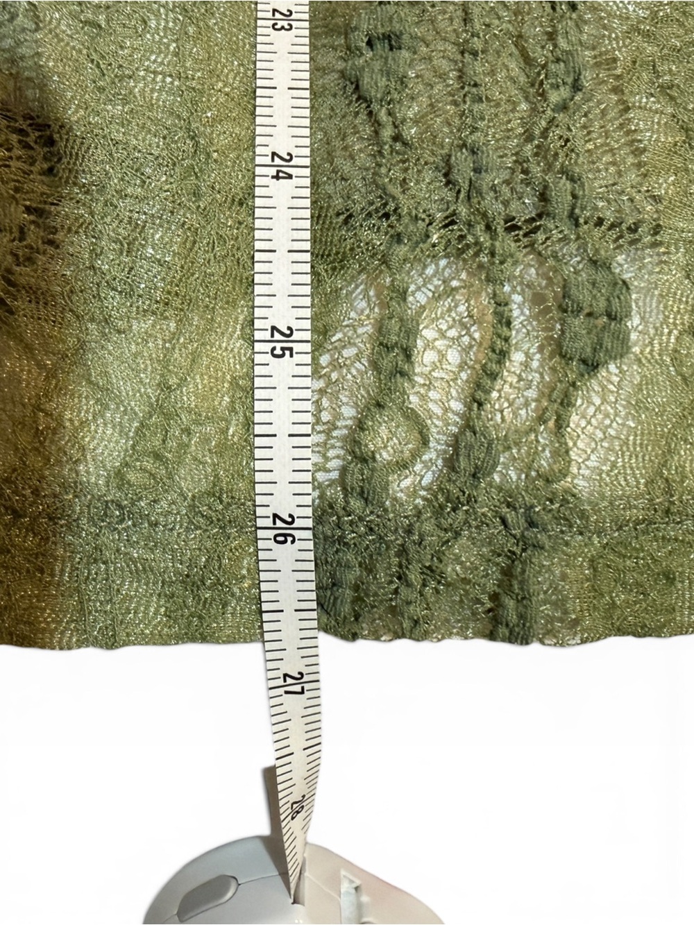 Venezia V-Neck Textured Olive Green Women's Top, 14/16 - Picture 11 of 12